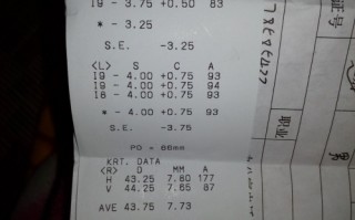 验光怎么看度数，电脑验光怎么看度数